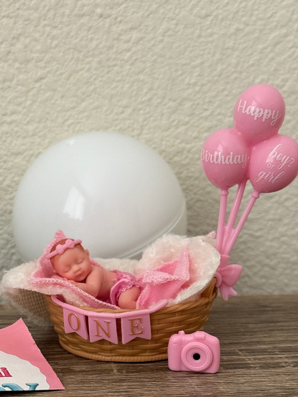 My Mini Baby Birthday Surprise (balloon basket)